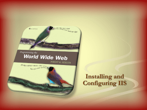 Configuring IIS