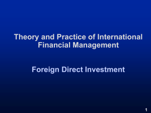 Financial Management in the International Corporation Foreign