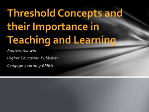 Threshold Concepts and their Importance in Teaching and Learning