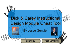 Dick & Carey Instructional Design Module Cheat Tool