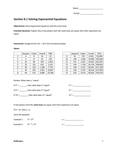 Section 8.4 Solving Exponential and Logarithmic
