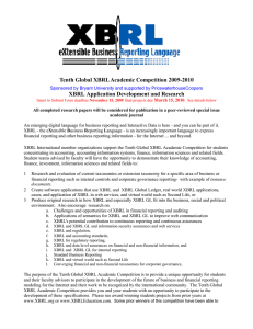 Tenth Global XBRL Academic Competition 2009-2010