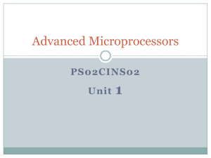 Advanced Microprocessors