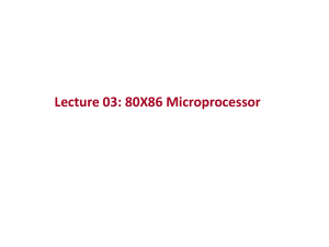 Lecture 03 80X86 microprocessor