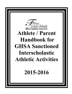 2015-16 Student-Parent Interscholastic Athletic Handbook