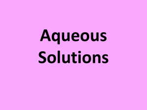Aqueous Solutions - Ms. Mogck's Classroom