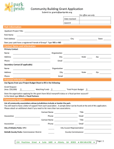Community Building Grant Application Form