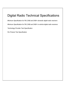 Minimum Specification and Testing Documents (4.5