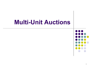 Multi-Unit and Treasury Auctions