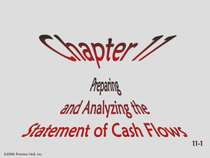 Chapter 11: Preparing and Analyzing the Statement of Cash Flows