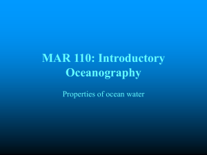 Chemistry of seawater, part 1