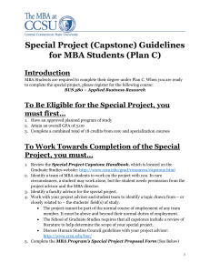 Special Project Guidelines - Central Connecticut State University