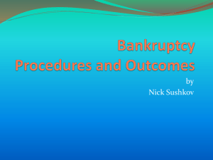 Bankruptcy Procedures and Outcomes