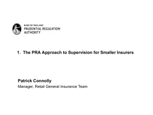 1. The PRA Approach to Supervision for Smaller