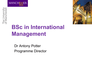 BSc in International Management