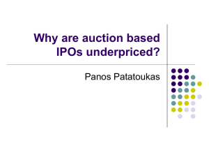 Why are auctioned based IPOs underpriced?