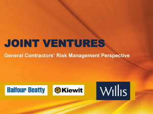 Joint Ventures - General Contractor Perspectives