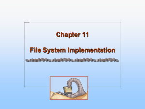 Chapter 11 - File System Implementation