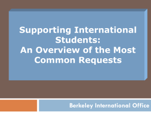 Getting Your International Students to Berkeley