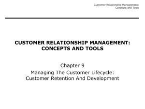 Chapter 9 of CRM Concepts and Tools