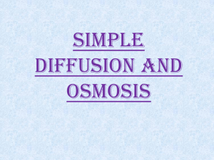 SIMPLE DIFFUSION AND OSMOSIS