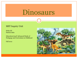 Dinosaur MST Unit PowerPoint