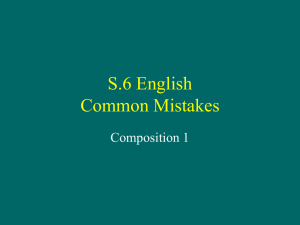 S.6 English Common Mistakes
