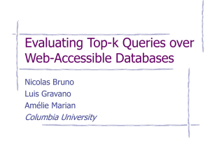 Evaluating Top-k Queries over Web