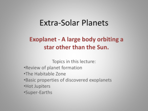 Extra-Solar Planets (powerpoint)
