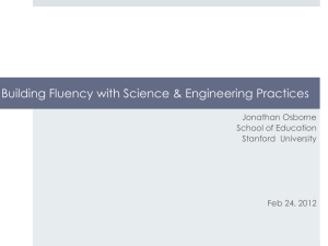 Building Fluency with Science & Engineering Practices