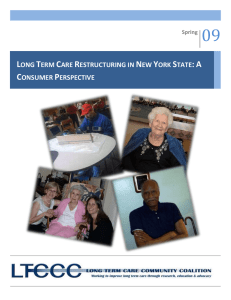 Long Term Care Restructuring in New York State