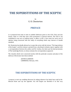 The Superstitions of the Sceptic