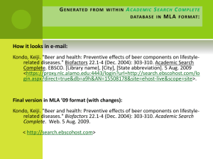 MLA Citation Examples