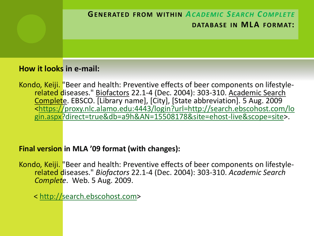 Mla Citation Examples