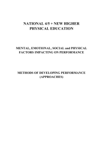 MESP Approaches to Develop Performance