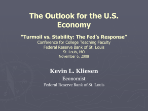 The Outlook for the U.S. Economy Presentation to the Market