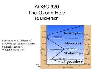Lecture 16, The Ozone Hole - Atmospheric and Oceanic Science