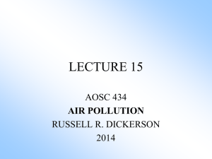 Lecture #17 Stratospheric Ozone - Atmospheric and Oceanic Science