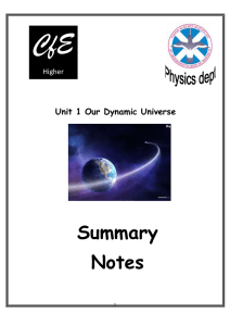 Summary Sheets - Unit 1