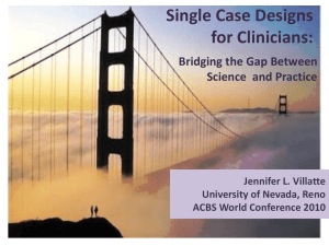 Single Case Designs for Clinicians