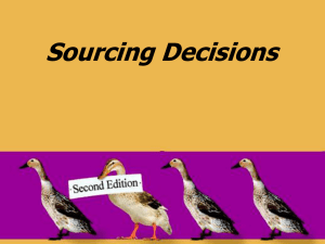 Sourcing Decisions