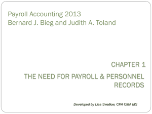 Payroll Accounting 2012 Bernard J. Bieg and Judith A. Toland
