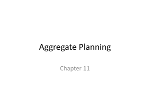 Aggregate Planning - U