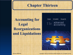 Accounting for Legal Reorganizations and Liquidations