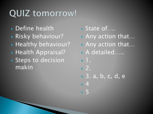 HOW TO DO A HEALTH UPDATE ppt