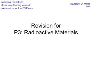 Revision for P3: Radioactive Materials