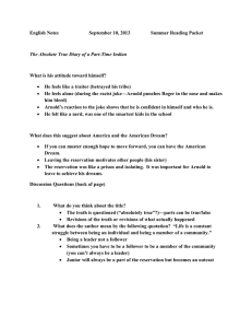English Notes September 10, 2013 Summer Reading Packet The