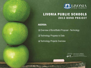 Benefits of the bond - Livonia Public Schools