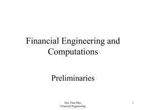 Financial Engineering and Computations - Tian