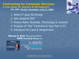 Warren S. Reid - Center for Software Engineering
